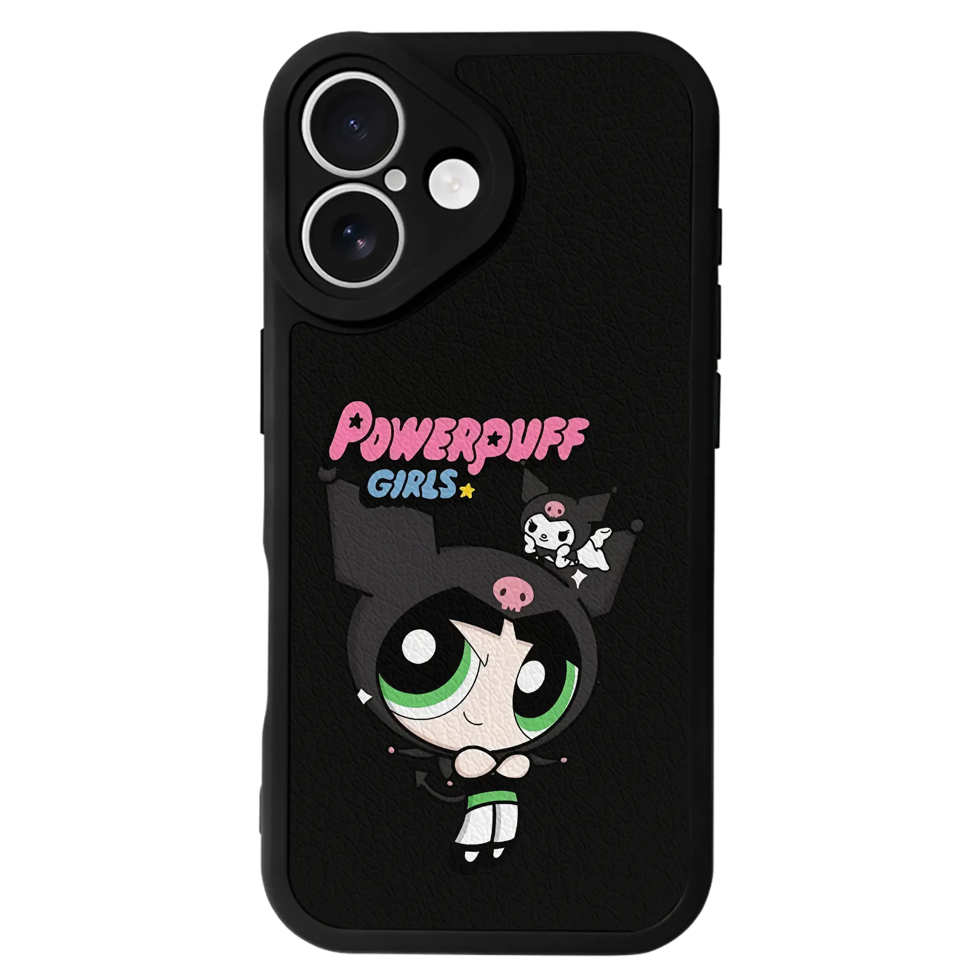 パワパフガールズ グッズ バターカップ - IPhone 16シリーズ対応 ・ シリコンスマホケース ・ レザー調 ・ 高精度フィット ・ 耐衝撃 ・ ワイヤレス充電対応 ・ 精密カット